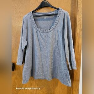 3/15$Bundle Deal Style & Co 3x 3/4 Sleeve Grey Top